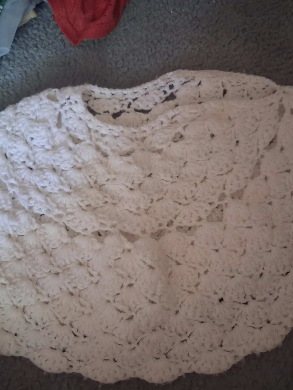 Kids Cream Crochet Capelet Jacket
